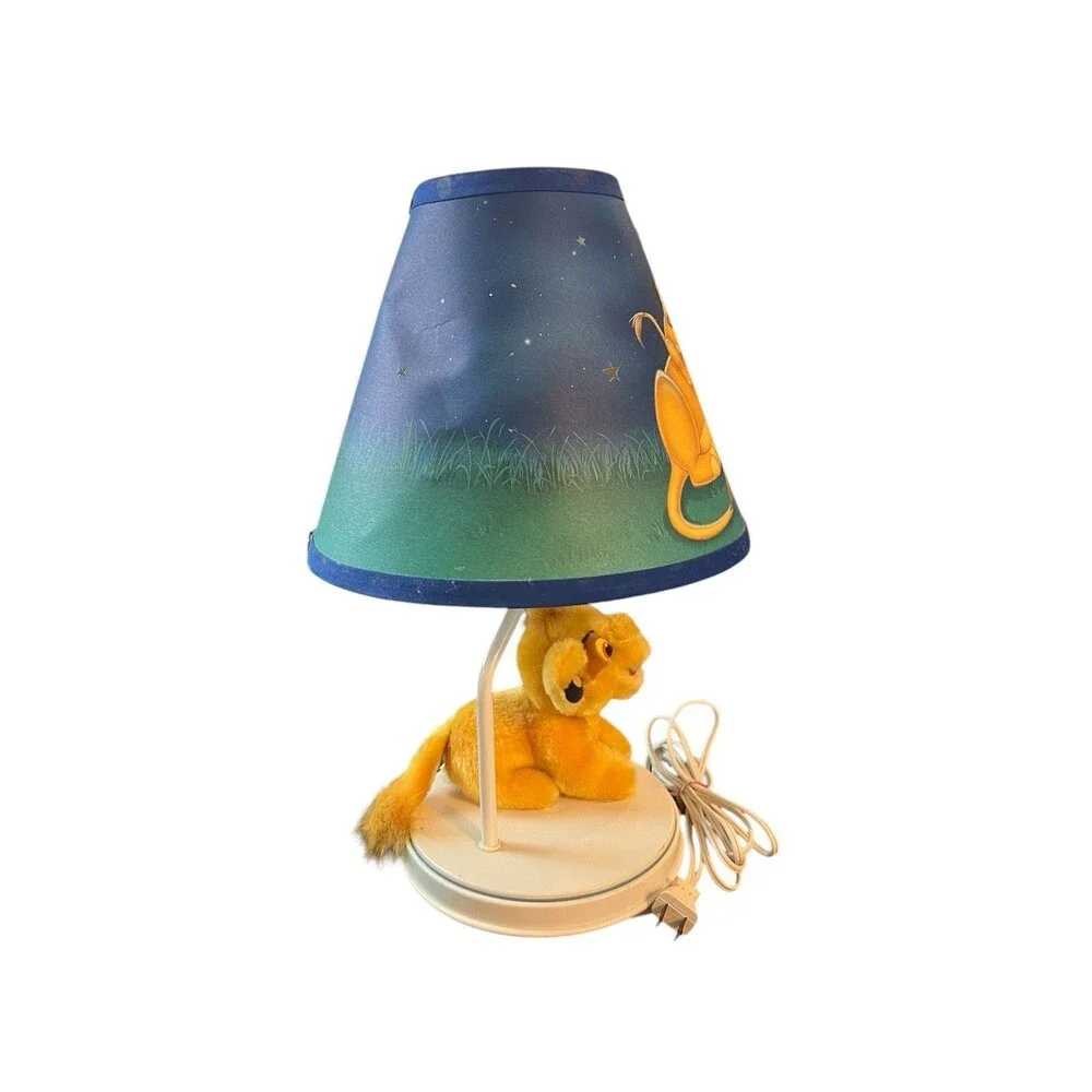 Vintage Lion King Simba Mufasa 1990's Dolly portable lamp Working